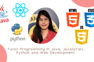 tutor programming in java, javascript, python and web development