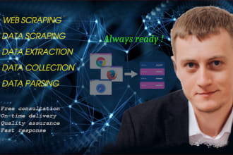 web scraping, data scraping and script building with python