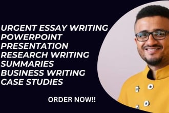 assist with urgent essay writing and powerpoint