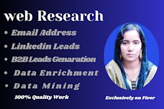do  linkedin leads web research data enrichment email address