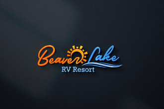 provide a modern resort logo design in 1 day