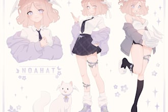 draw a character sheet for you, contact me before order
