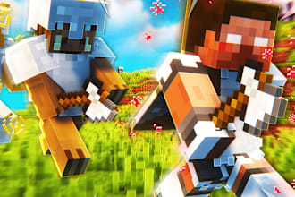 make a minecraft thumbnail for your youtube