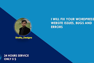 fix wordpress issues, errors, bugs and problems
