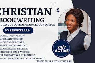 write christian ebook, ebook formatting, page layout design, canva ebook design