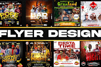 design club, event and party flyers withing 10 hours