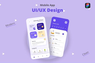 create android and ios mobile app uiux design in figma