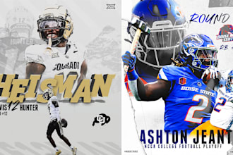 design sport graphics, poster, flyer, banner, college commit