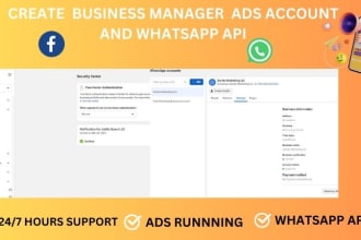 setup business manager for whatsapp API and ads