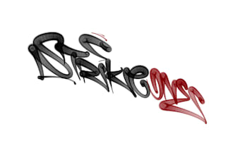 create a graffiti style logo using spray paint textures