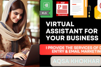 be your virtual assistant for all type of data entry work