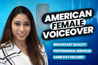record a conversational and dynamic north american female voiceover