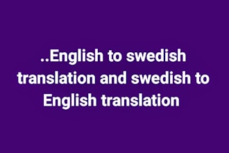 translate from english to swedish and swedish to english pdf