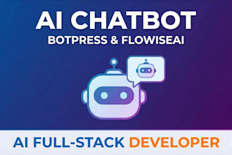 develop an ai chatbot using botpress or flowiseai