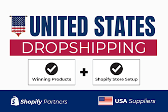 build USA dropshipping shopify store website, USA suppliers and winning products