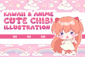 draw character with simply cute kawaii art style