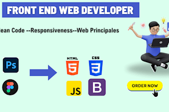 be your front end developer and front end web developer ,html ,css