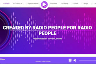create radio station website with podcast support