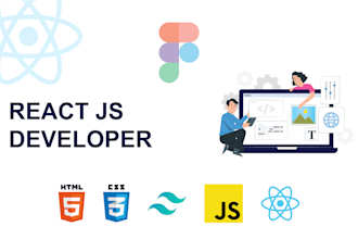 develop or convert your figma designs into react js with tailwind CSS