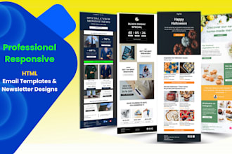 design responsive html email template and newsletter