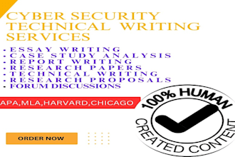 do technical research writing on cyber security and IT projects