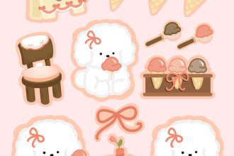 do cute doodle objects or character