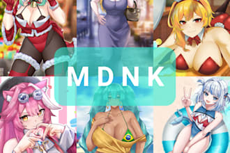 draw nsfw, sfw, fanart, oc, vtuber, oc x canon
