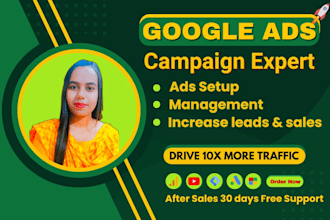 setup google ads adwords PPC campaign and optimization as a marketing specialist