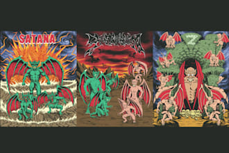 create unique vintage illustration, retro comic art for merchandise