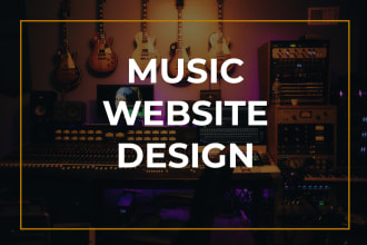 build a creative website for musicians, artists, producers, and studios