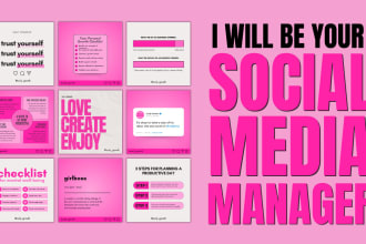 social media manager for instagram, facebook, and linkedin