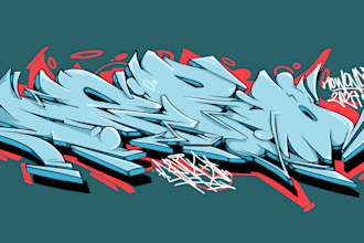 create original custom graffiti for your logo or merchandise