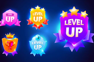 create 2d game ui ux graphics design for you
