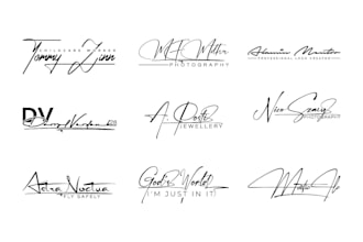 create a stylish handwritten, autograph, cursive, signature logo