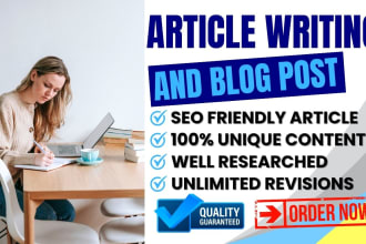 write SEO friendly articles and blog posts for your website