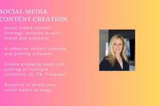 create a social media strategy and content for your brand