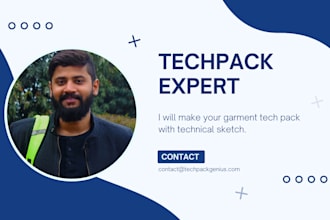 make your garment tech pack with technical sketch