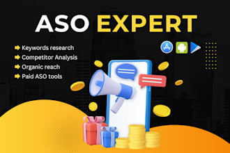 do app store optimization, write app description and organic aso expert
