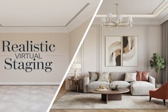 do expert virtual staging for real estate and property listings