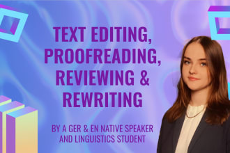 proofread, review and rewrite your texts
