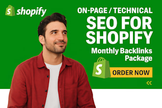 do ecommerce SEO with monthly backlinks for shopify store