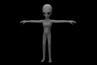 model 3d character for printing animation and game