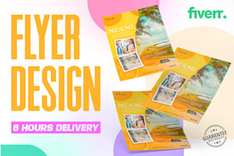 make modern events, travel flyer design in 6 hours