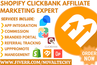 setup shopify affiliate marketing program uppromote clickbank goaffpro bixgrow