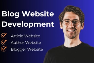 blog website development article website design author website or wordpress blog