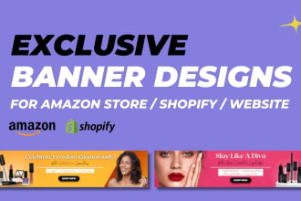 design amazon, shopify, website banner graphics