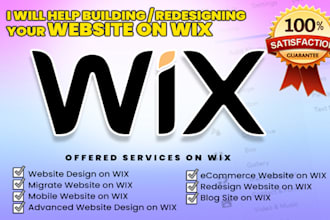 help in designing your website on wix