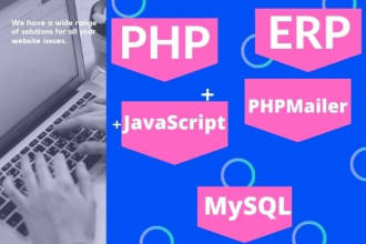 give PHP, mysql,javascript, ajax support, phpmailer fix
