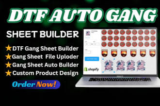 design dtf printing website with gang sheet builder