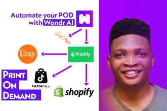 automate printify print on demand pod va ai wondrai shopify